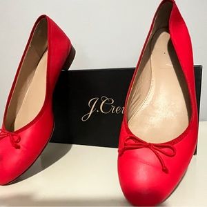 J Crew Kiki ballet flats Belvedere red, size 8 1/2. Very good condition.
